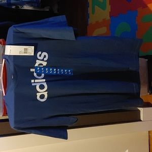 Adidas blue mens lg t shirt